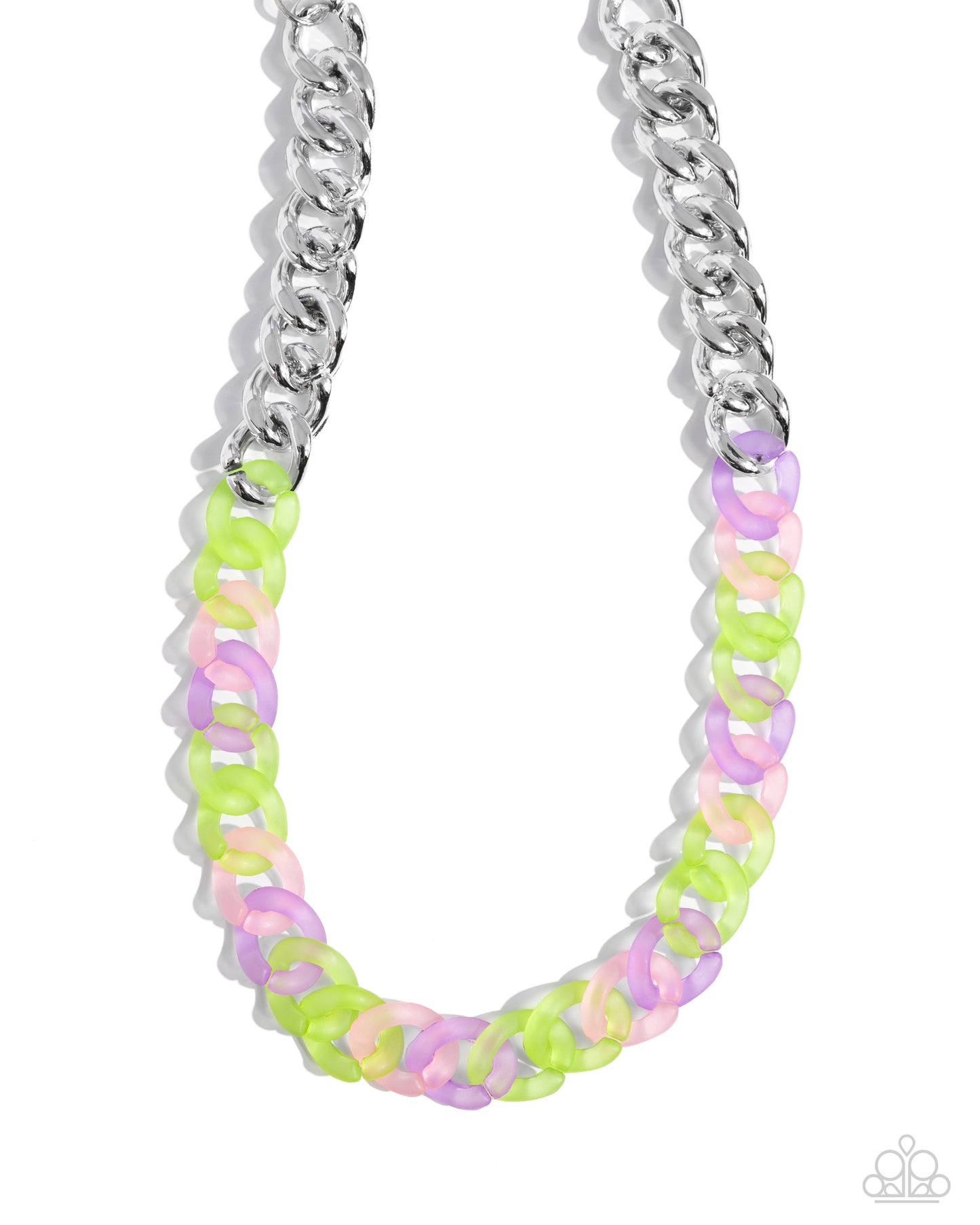 Rainbow Ragtime - Green Acrylic Necklace - Paparazzi Accessories