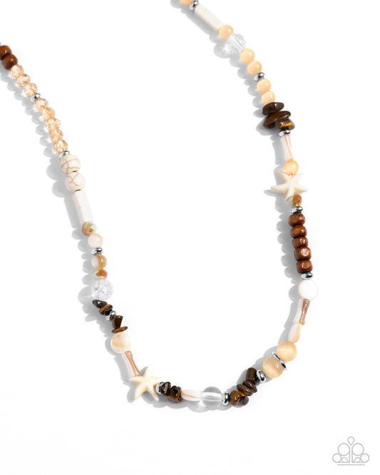 Beachy Beginner - Brown Necklace - Paparazzi Accessories