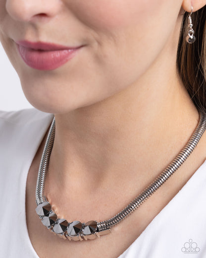 Musings Makeover - Silver Necklace - Paparazzi Accessories