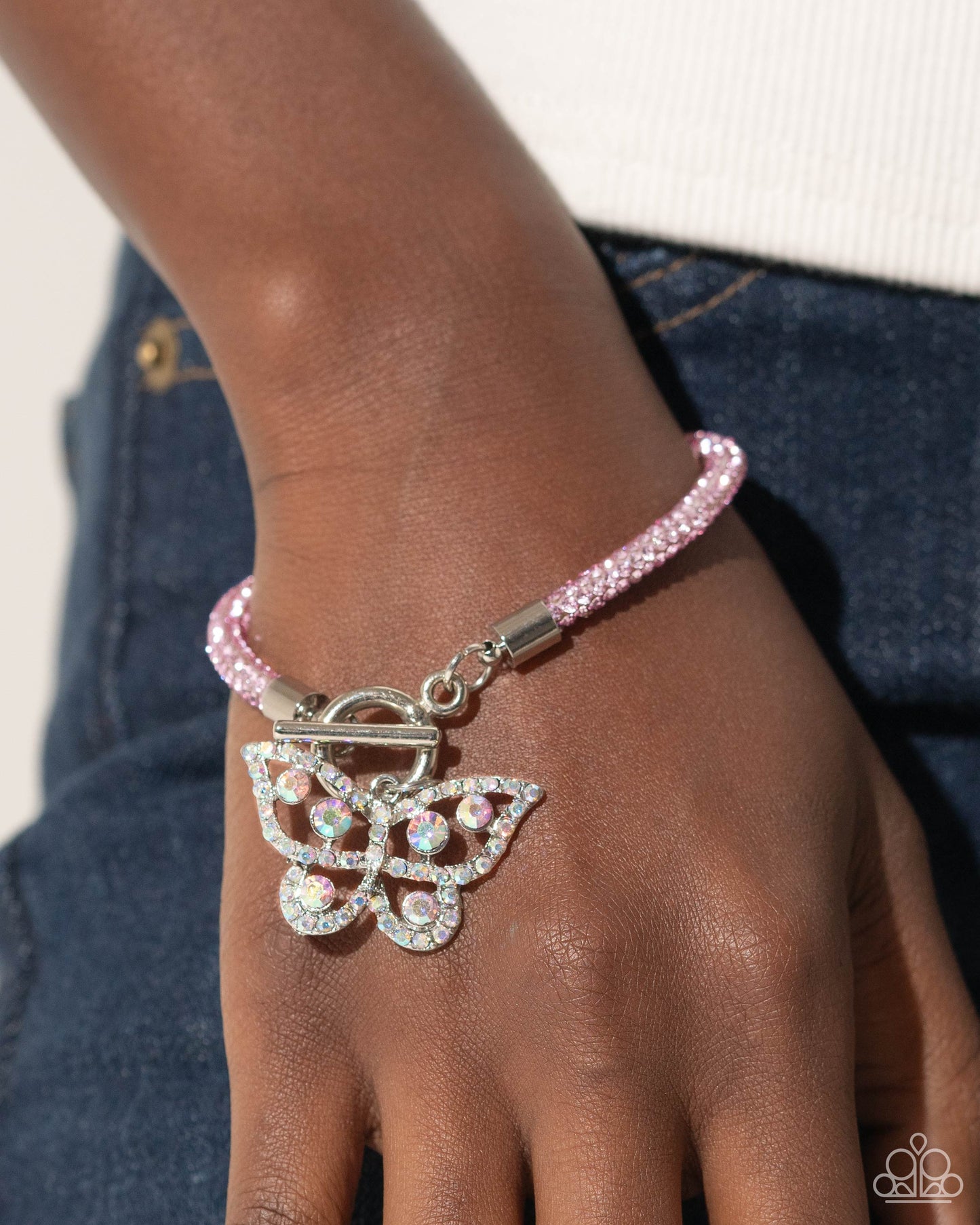 Aerial Appeal - Pink Toggle Bracelet - Paparazzi Accessories