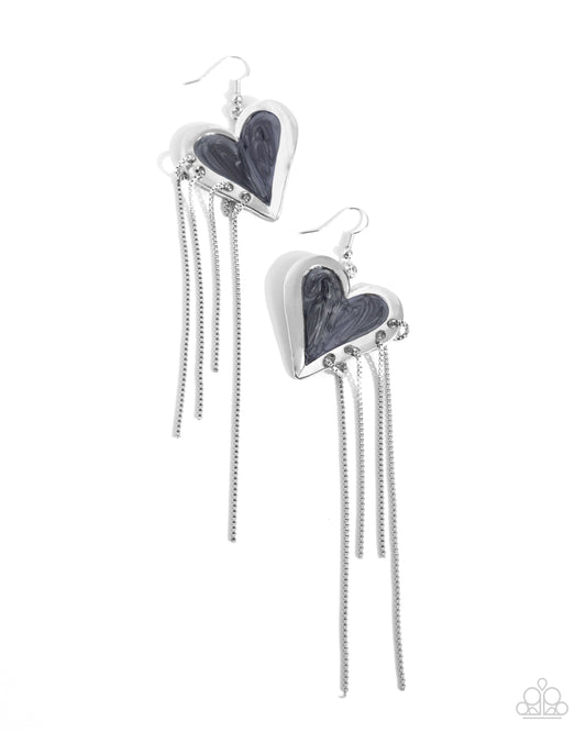 Sweetheart Specialty - Black Fishhook Earrings - Paparazzi Accessories