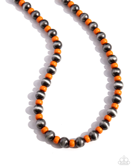 Contemporary Confidence - Orange Necklace - Paparazzi Accessories