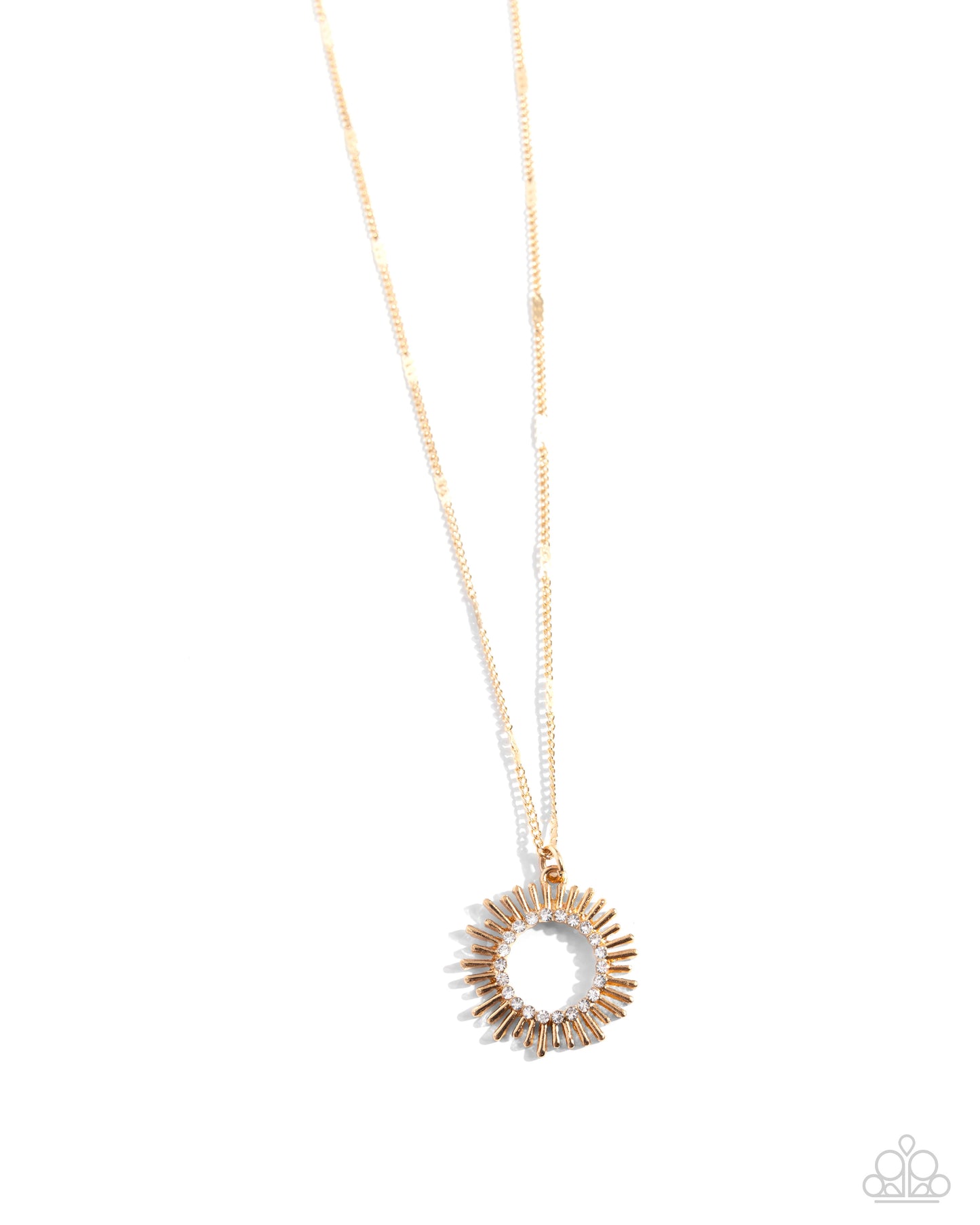 Sunburst Surprise - Gold Pendant Necklace - Paparazzi Accessories