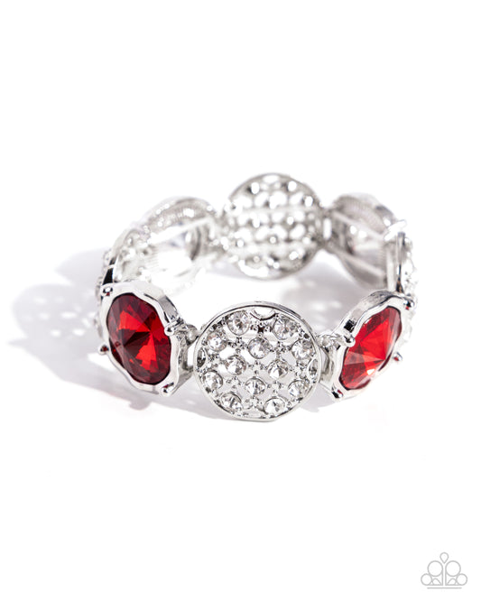 Refined Refresh - Red Stretchy Bracelet - Paparazzi Accessories