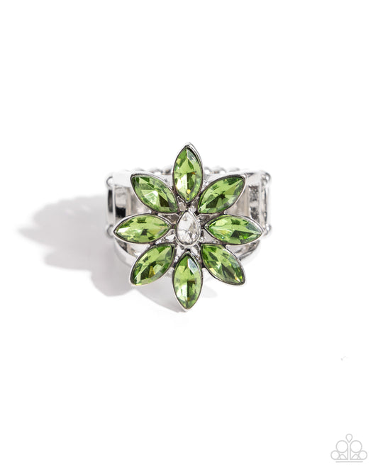 Petaled Performance - Green Ring - Paparazzi Accessories