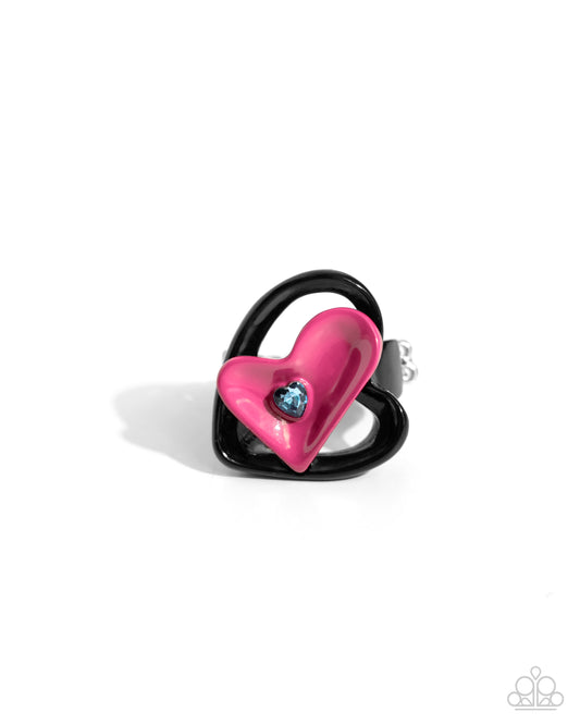 Cupid Celebration - Pink Heart Ring - Paparazzi Accessories