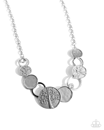 Forest Fling - Silver Necklace - Paparazzi Accessories