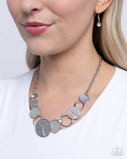 Forest Fling - Silver Necklace - Paparazzi Accessories