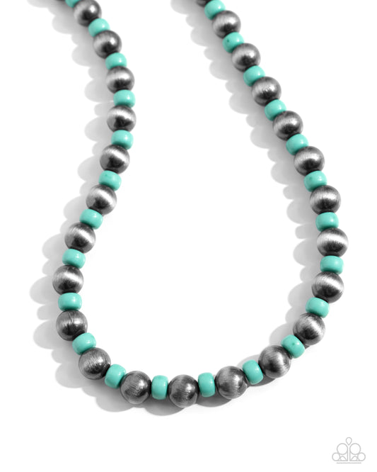 Contemporary Confidence - Green Beaded Necklace - Paparazzi Accessories