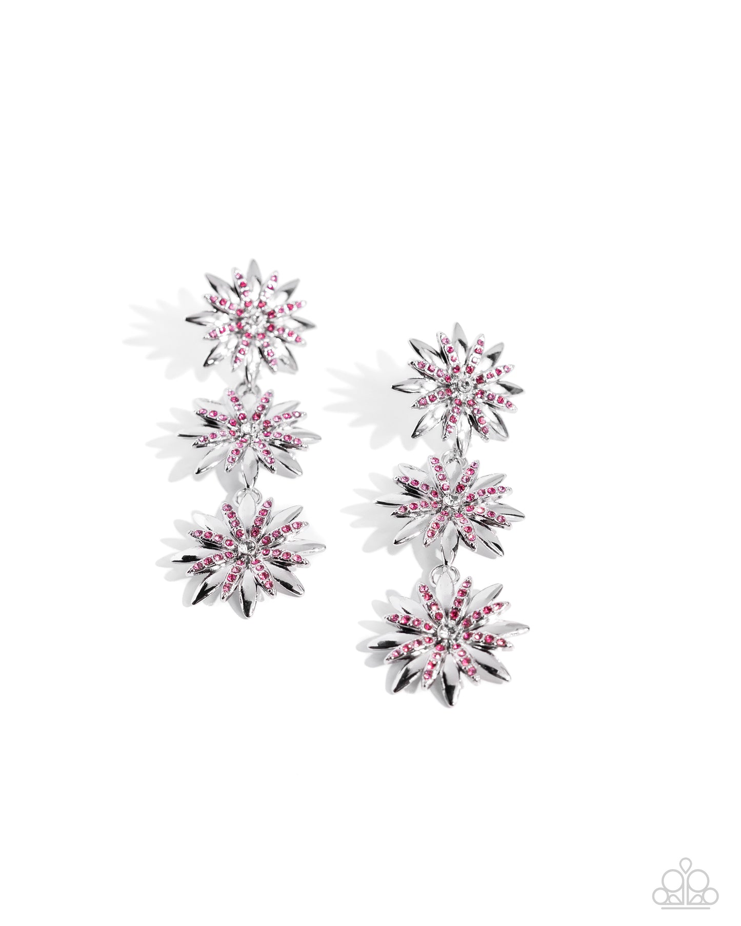 Petaled Princess - Pink Post Earrings - Paparazzi Accessories