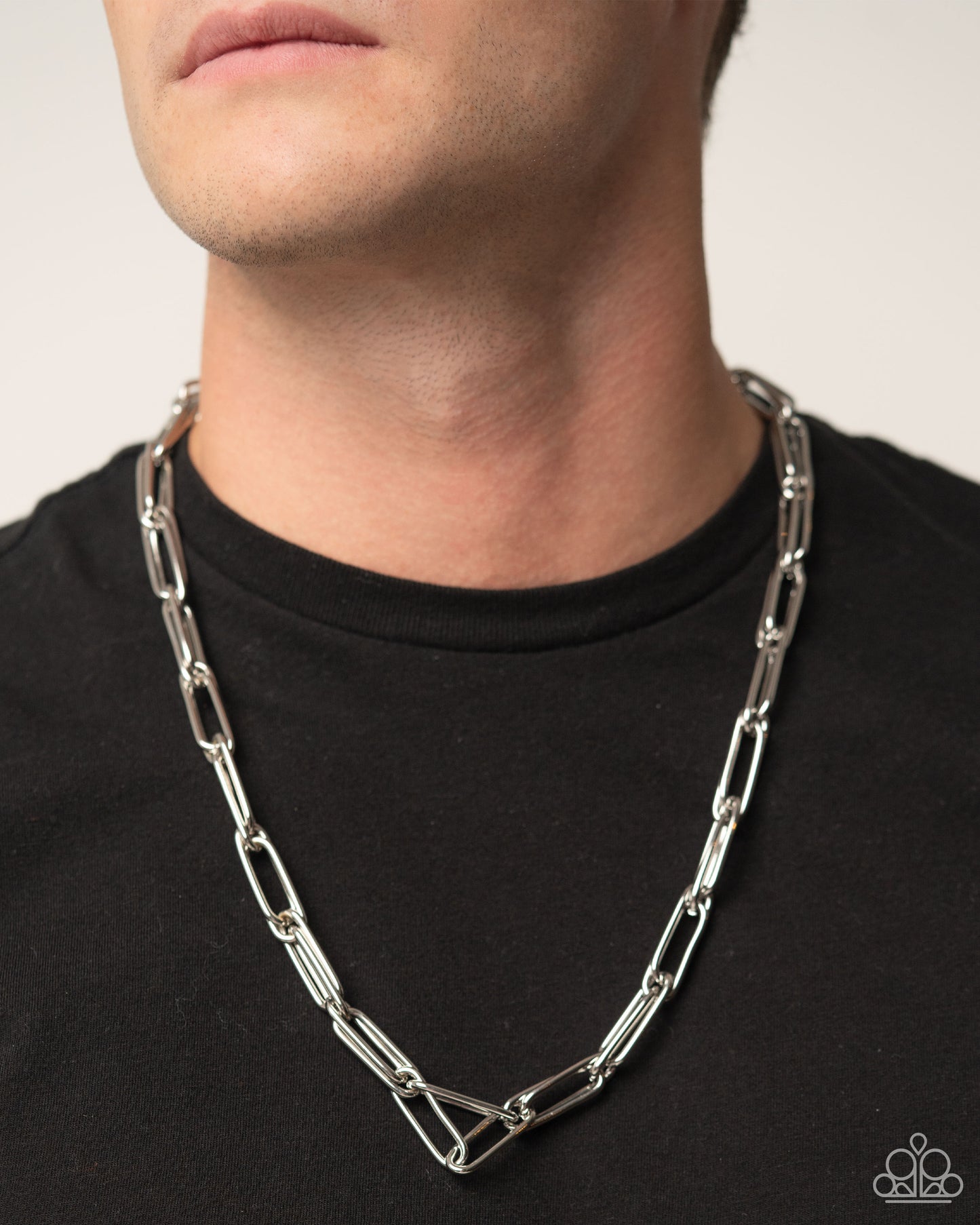 Paperclip Power - Silver Urban Chain Necklace - Paparazzi Accessories