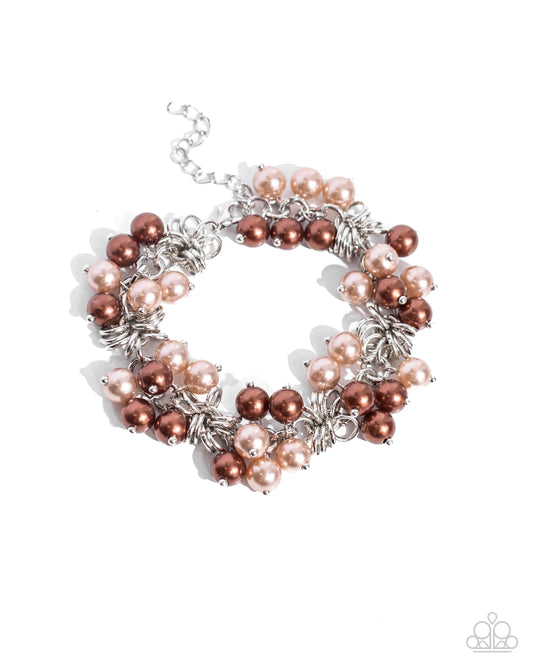 Endless Loop - Brown Clasp Bracelet - Paparazzi Accessories