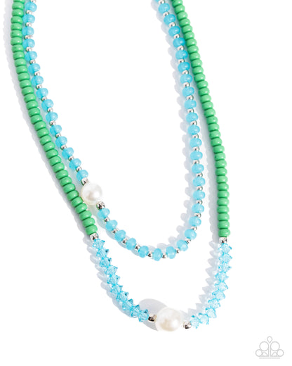 Multicolored Masquerade - Green Necklace - Paparazzi Accessories