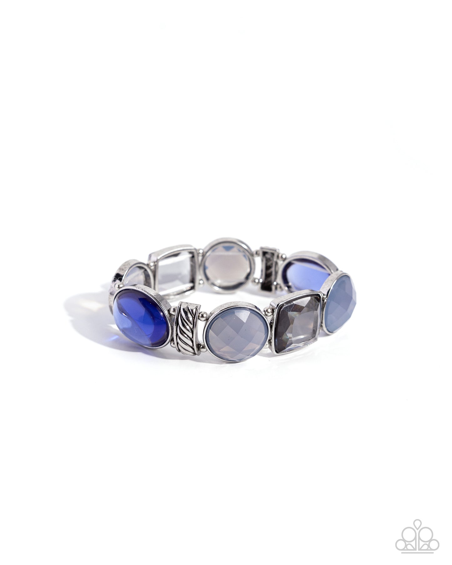 Glassy Generosity - Blue Gem Bracelet - Paparazzi Accessories