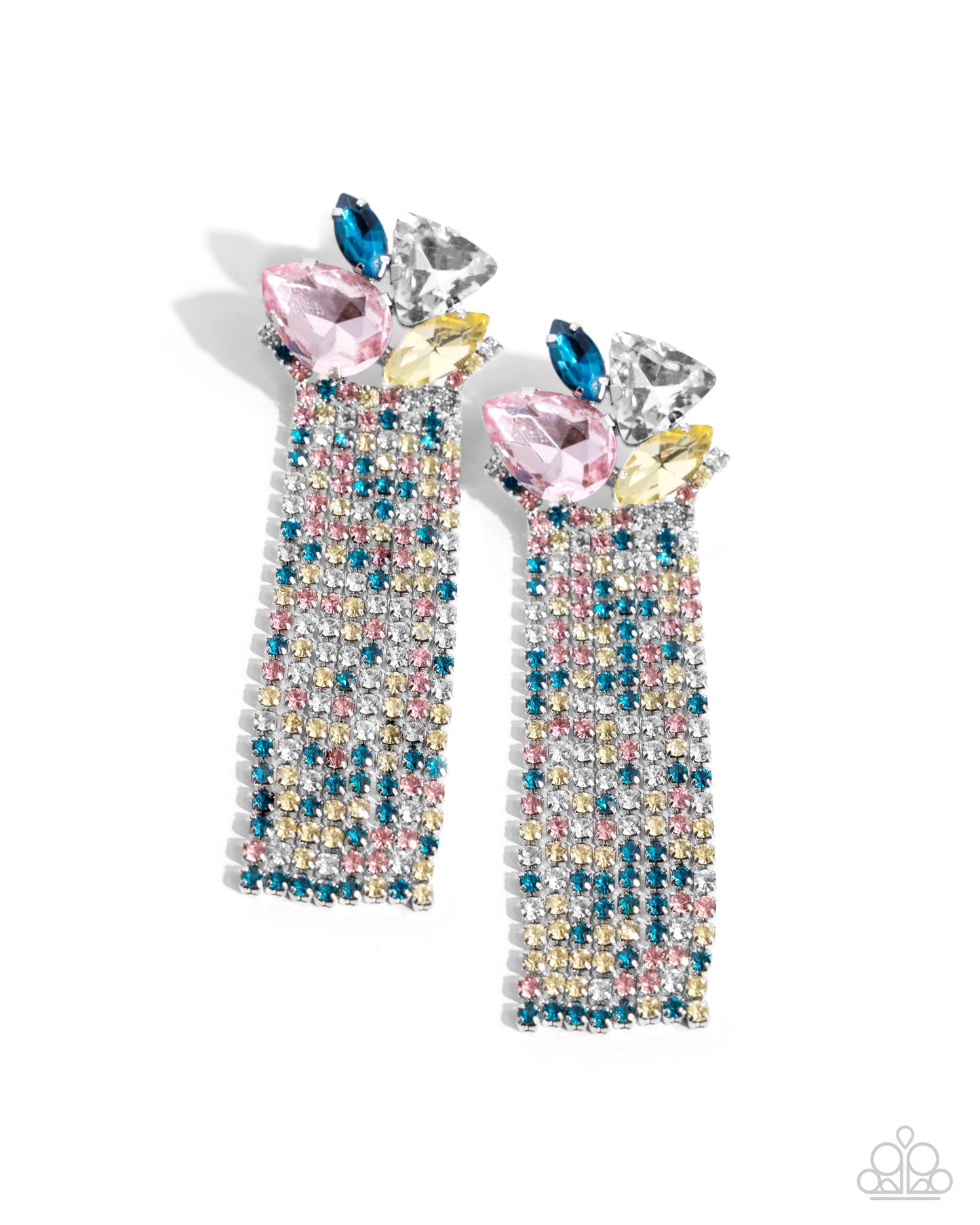 Blinding Blend - Multi Post Earrings - Paparazzi Accessories