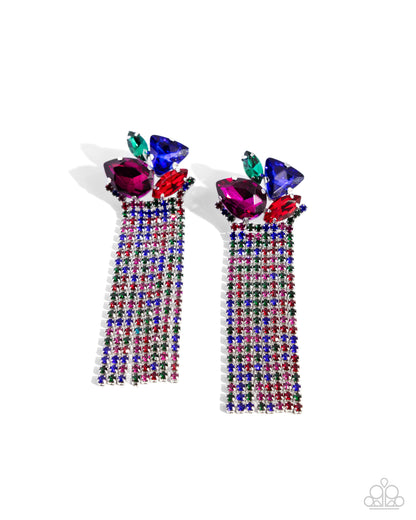 Blinding Blend - Multi Post Earrings - Paparazzi Accessories