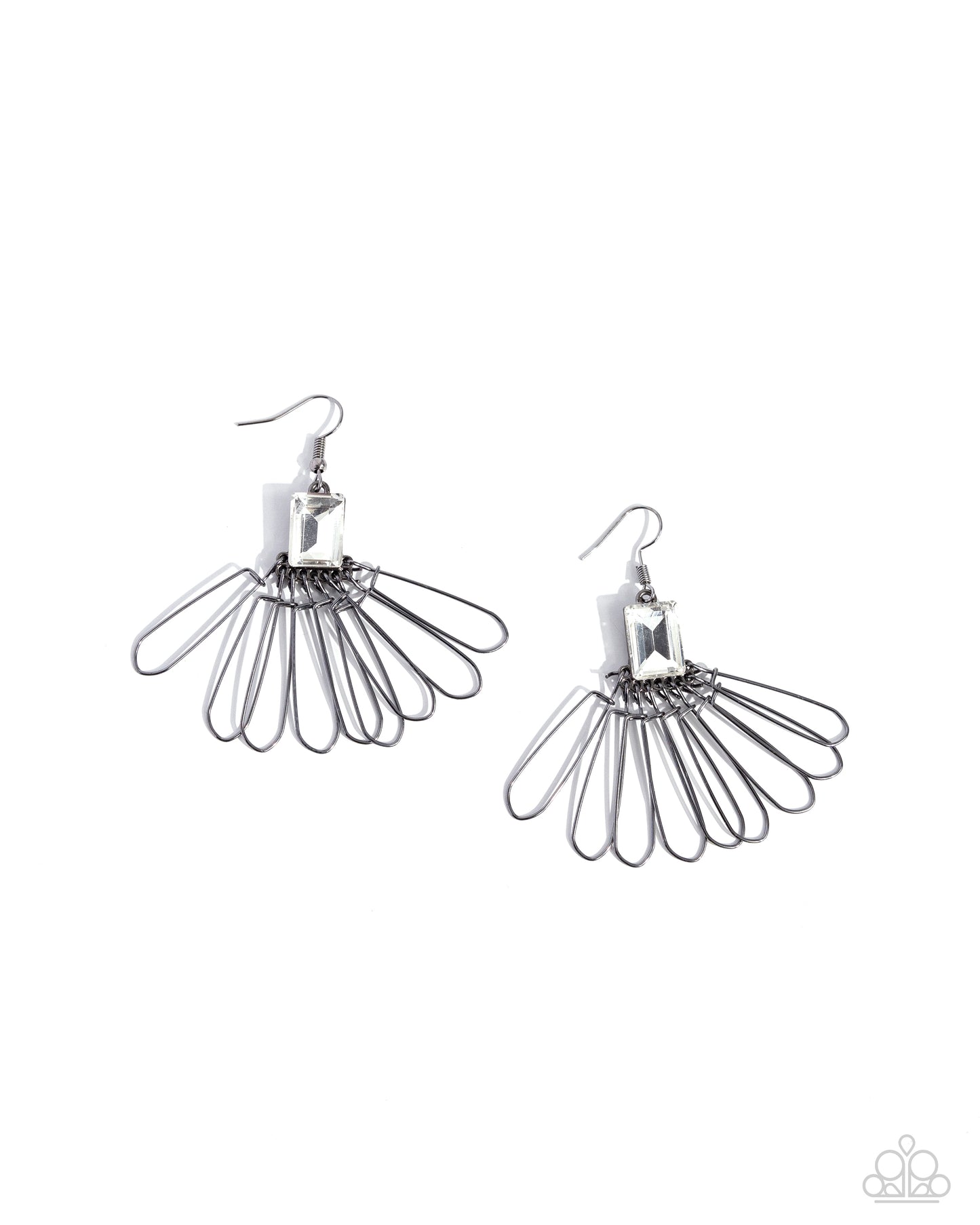 Factory Flair - Black Fishhook Earrings - Paparazzi Accessories