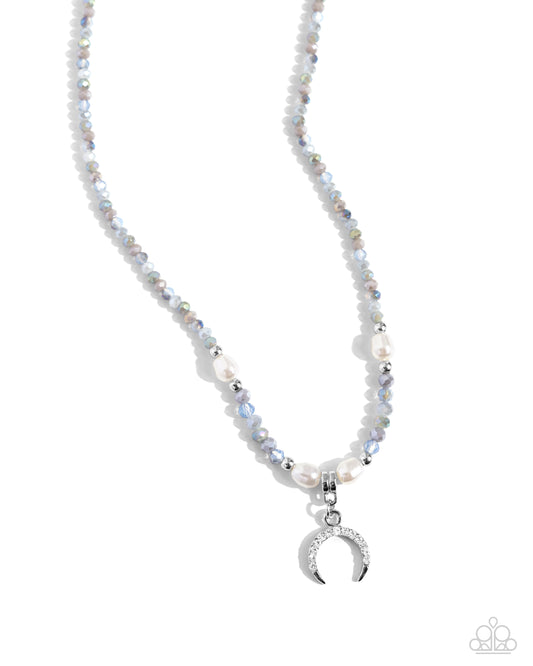 Trendy Trenchant - Silver Crescent Moon Charm Necklace - Paparazzi Accessories