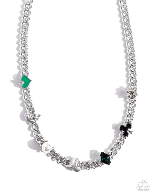 Vegas Vault - Green Necklace - Paparazzi Accessories