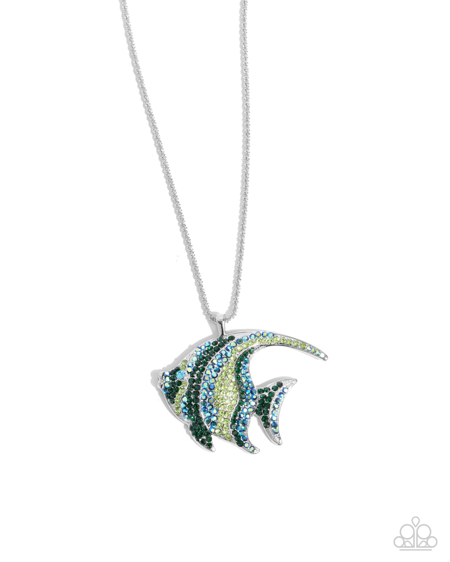 Tropical Talent - Green Angelfish Pendant Necklace - Paparazzi Accessories