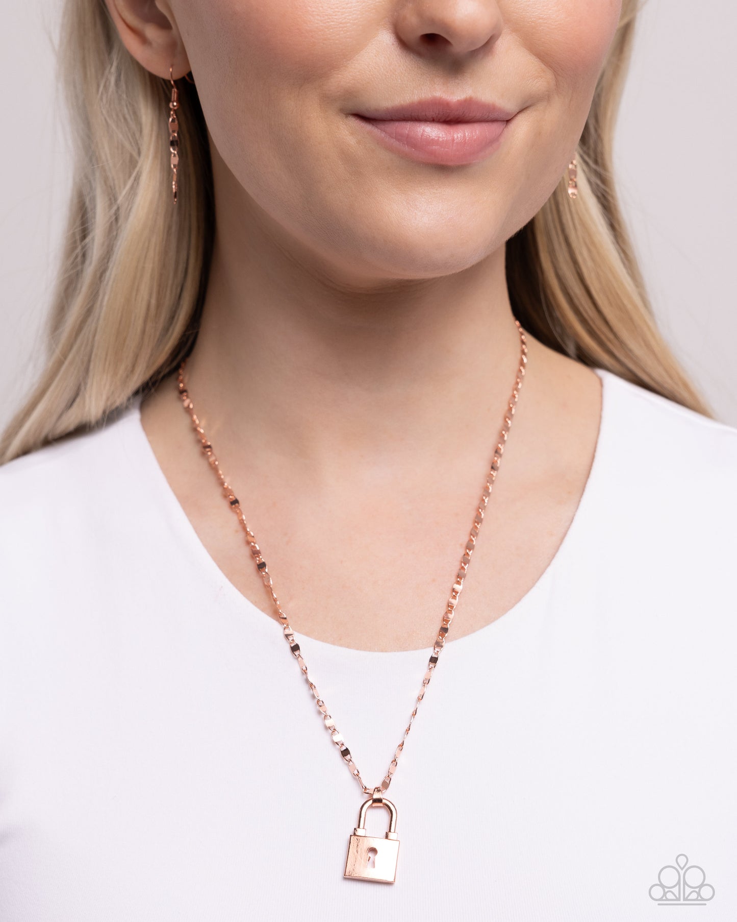 Locked Lesson - Copper Necklace - Paparazzi Accessories