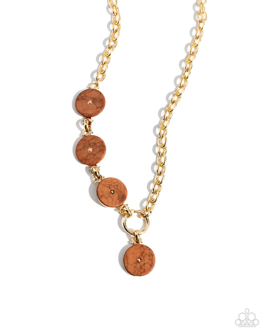 Savory Stone - Brown Necklace - Paparazzi Accessories