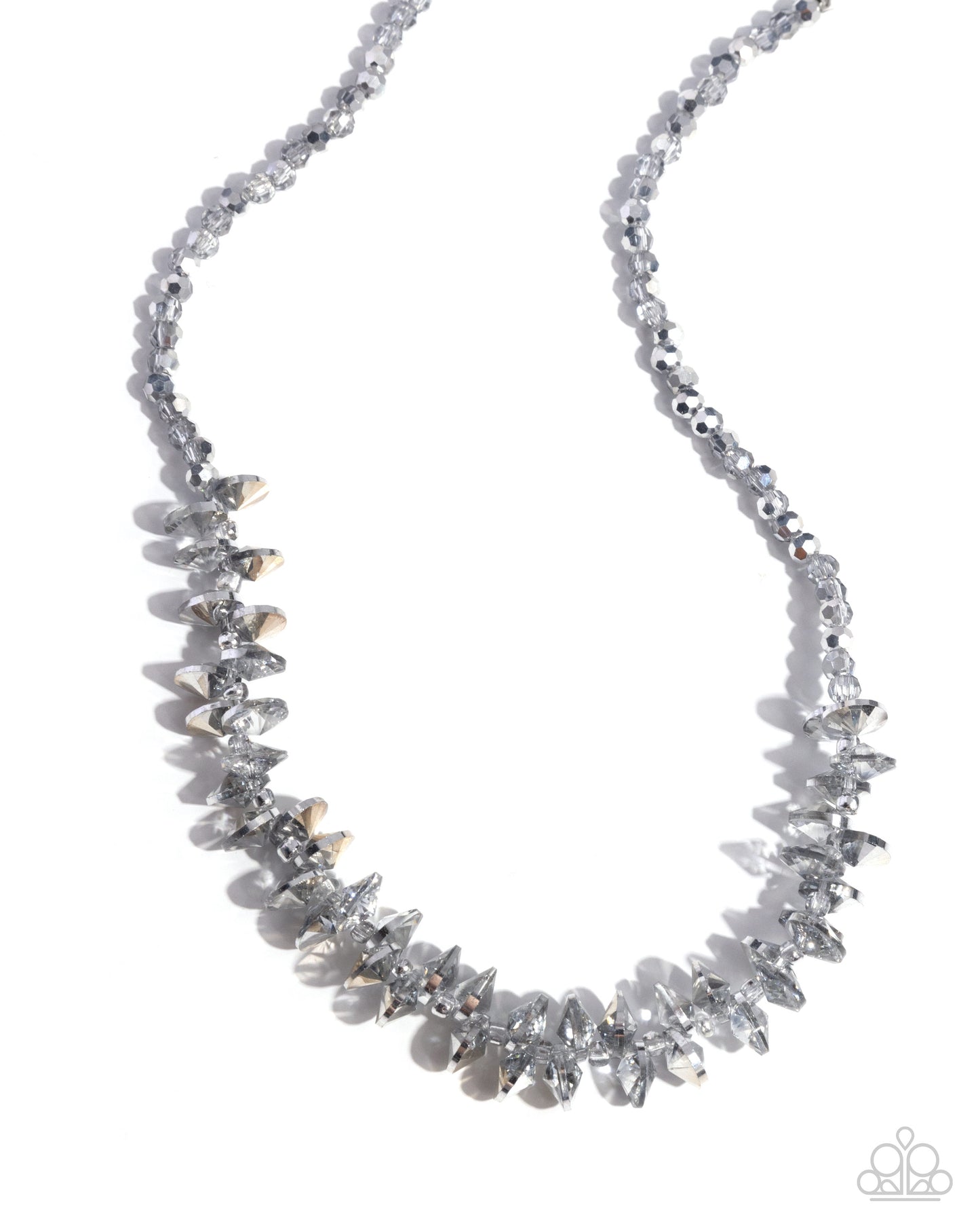 Flickering Fashion - Silver Crystal Beads Necklace - Paparazzi Accessories