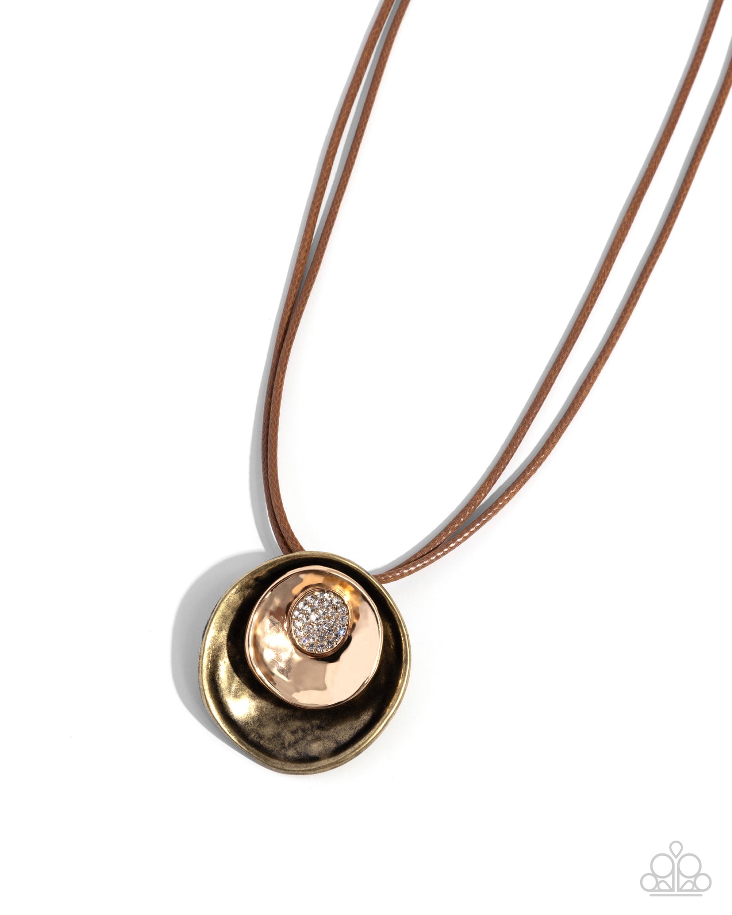 Duchess Disc - Brass Necklace - Paparazzi Accessories
