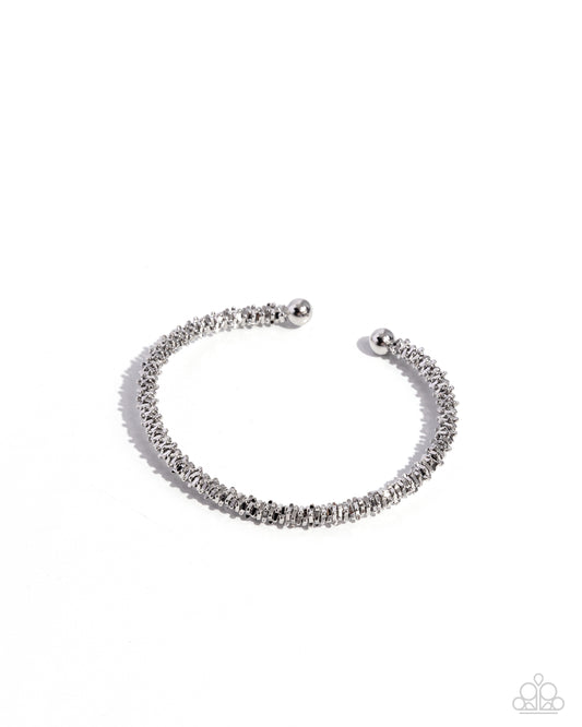 Twisted Trenchant - Silver Cuff Bracelet - Paparazzi Accessories