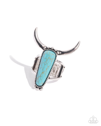 Longhorn Luxe - Turquoise Ring - Paparazzi Accessories