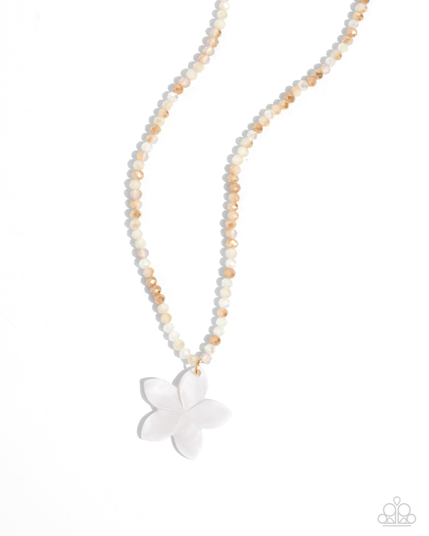 Handcrafted Hawaiian - White Plumeria Flower Shell Necklace - Paparazzi Accessories