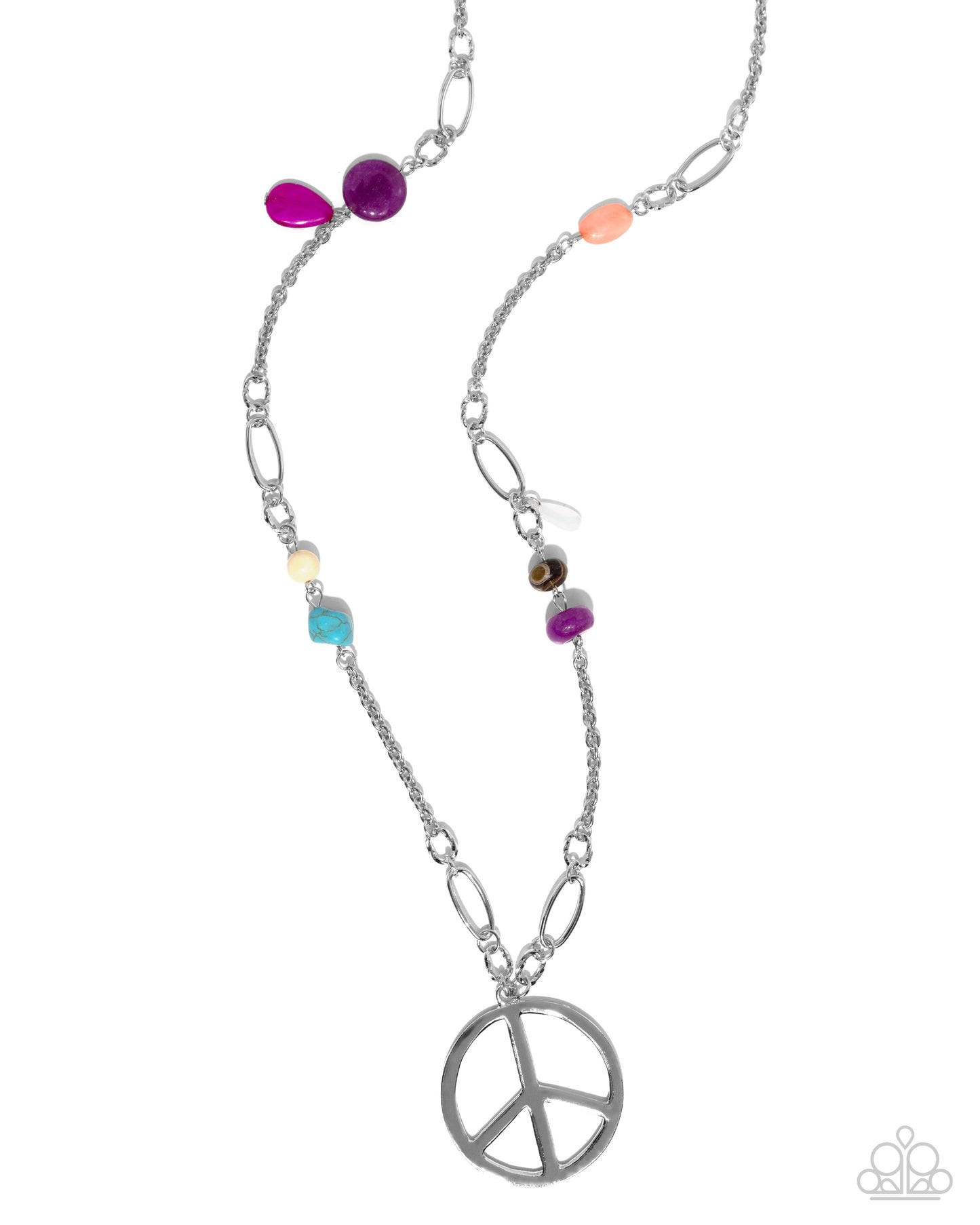 Peaceful Playtime - Purple Peace Sign Pendant Necklace - Paparazzi Accessories