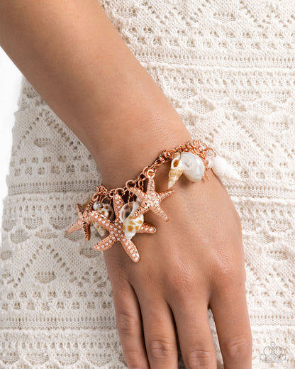 Seashell Song - Copper Clasp Bracelet - Paparazzi Accessories