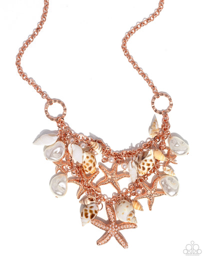 Seashell Shanty - Copper Necklace - Paparazzi Accessories