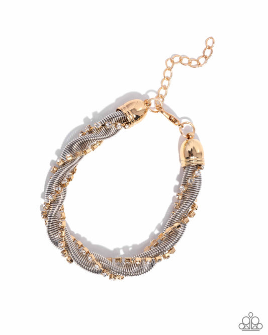 Coiled Champion - Multi Chain Clasp Closure Bracelet - Paparazzi Accessories