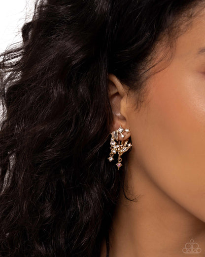 Fantastical Fashion - Gold Clip-on Earrings - Paparazzi Accessories