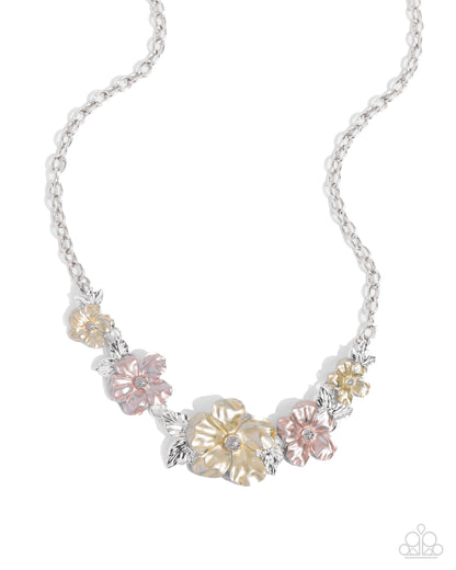Bouquet Brilliance - Yellow Flower Necklace - Paparazzi Accessories