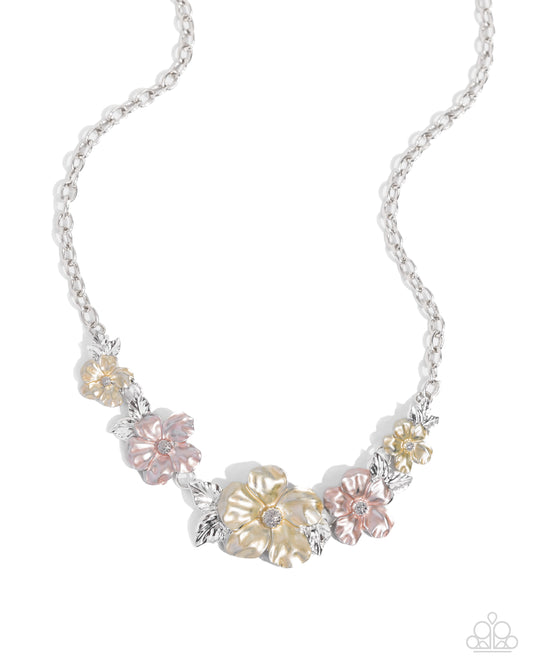 Bouquet Brilliance - Yellow Flower Necklace - Paparazzi Accessories