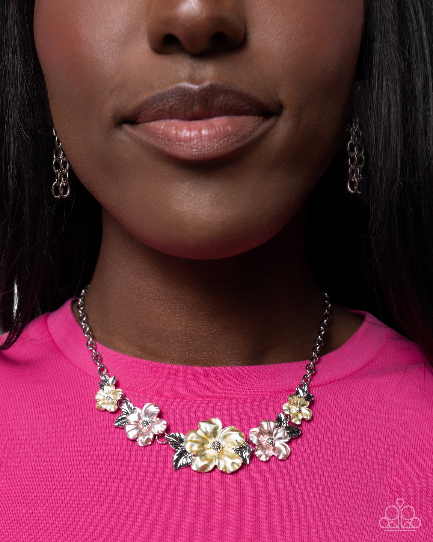 Bouquet Brilliance - Yellow Flower Necklace - Paparazzi Accessories