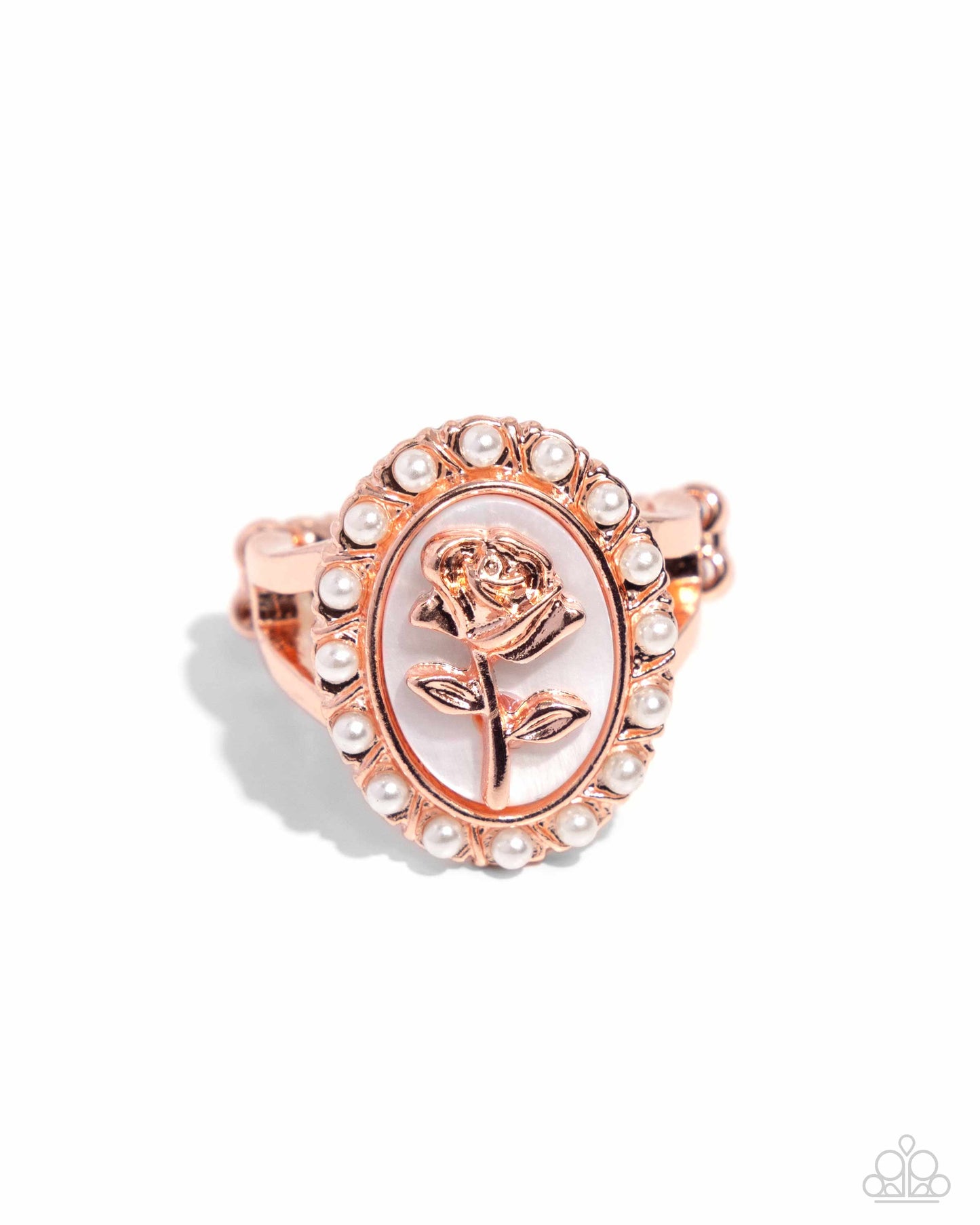 Rosy Reminder - Copper Rose Ring - Paparazzi Accessories