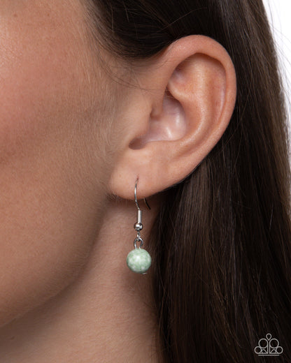 Tree Talisman - Green Stone Pendant Necklace - Paparazzi Accessories