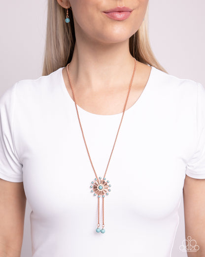 Desert Dalliance - Copper Bolo Necklace - Paparazzi Accessories