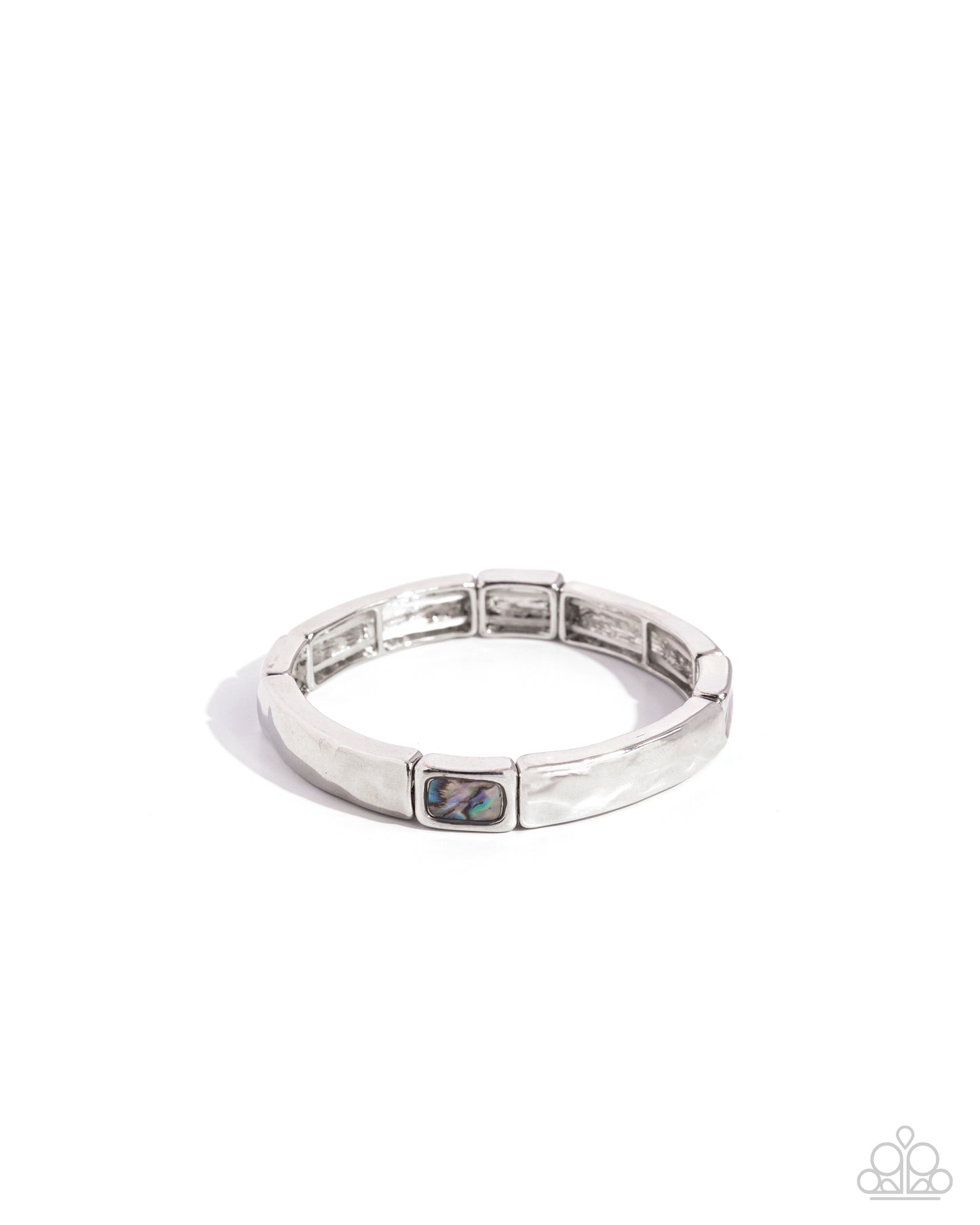 Admirable Abalone - Blue Shell Stretchy Bracelet - Paparazzi Accessories