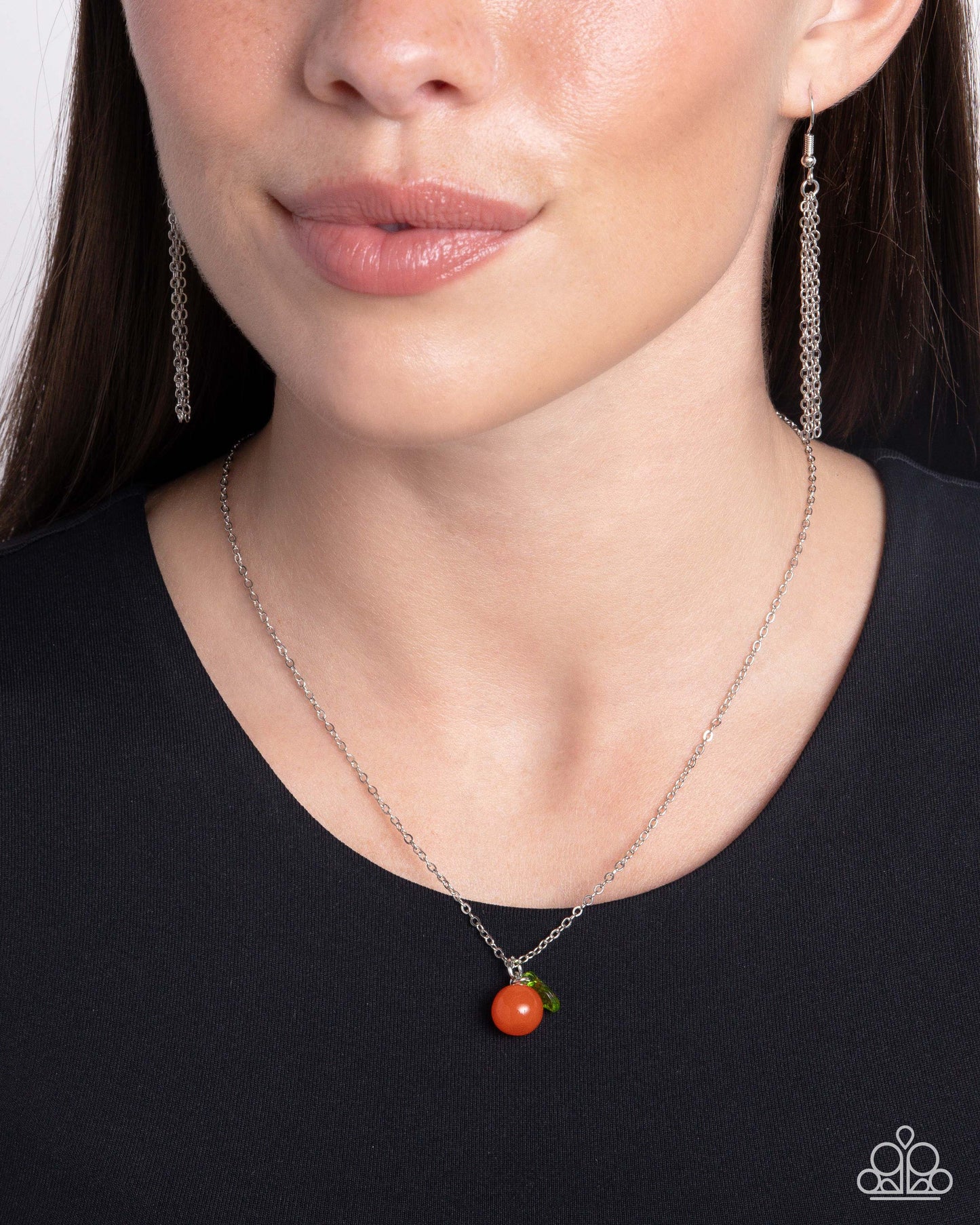 Orange Opulence - Orange Charm Necklace - Paparazzi Accessories