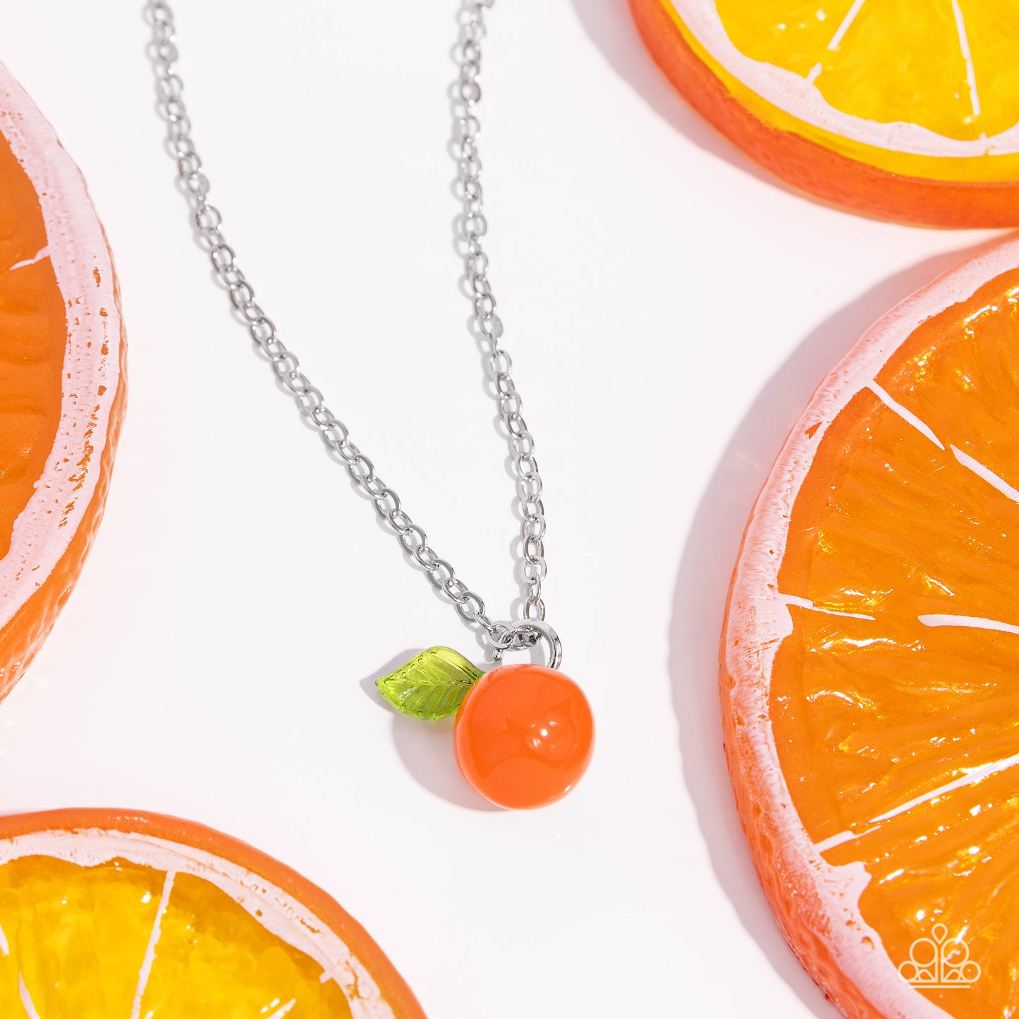 Orange Opulence - Orange Charm Necklace - Paparazzi Accessories