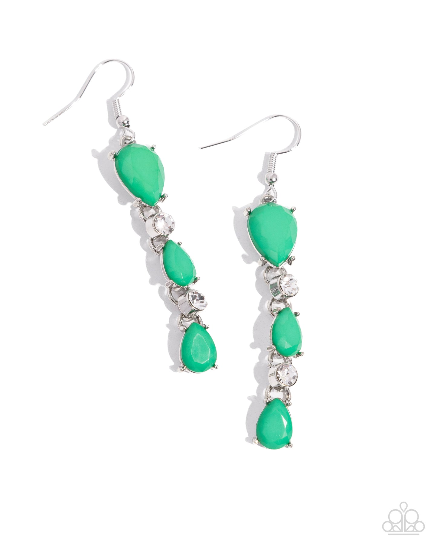Malibu March - Green Fishhook Earrings - Paparazzi Accessories