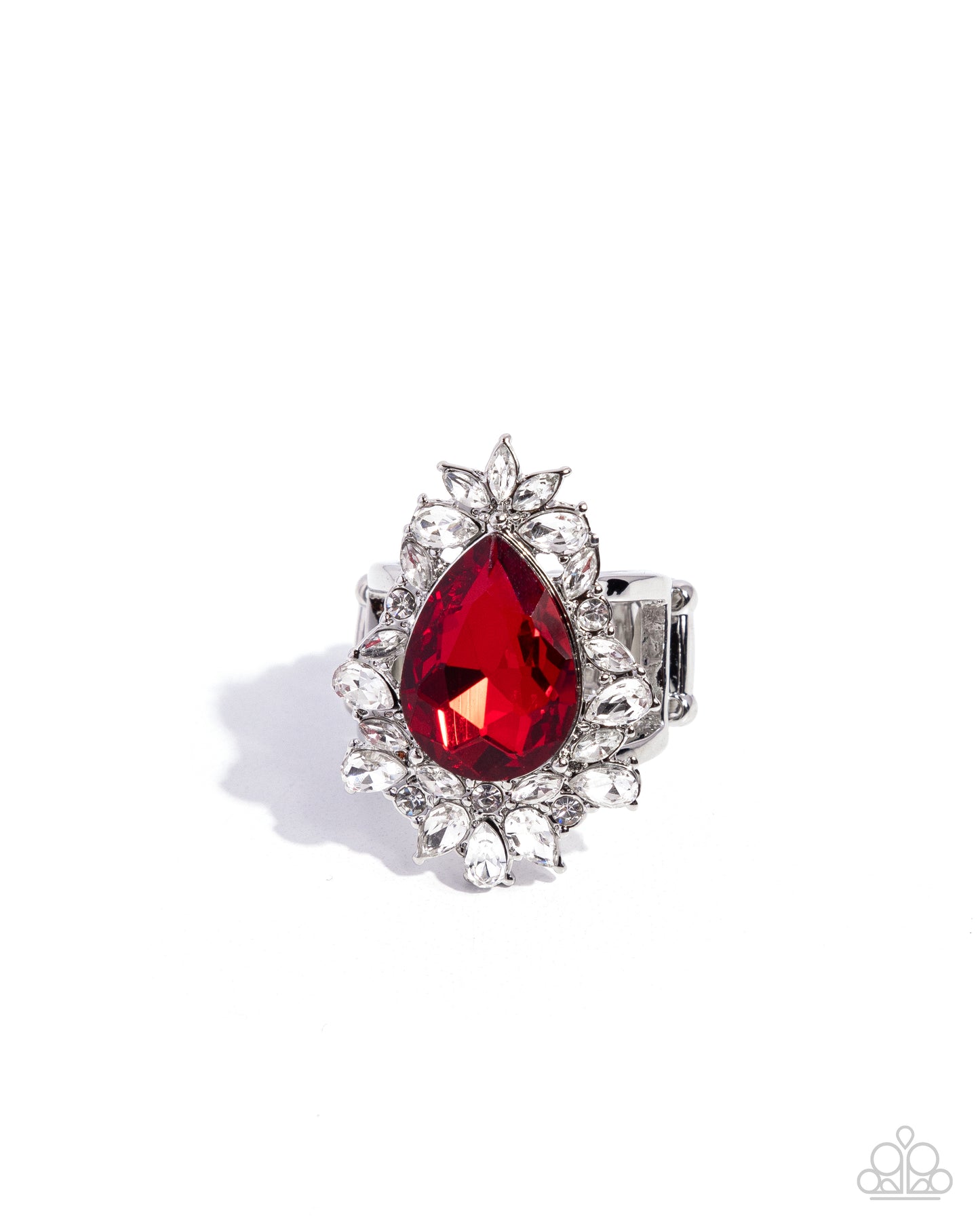 Catering Class - Red Rhinestone Ring - Paparazzi Accessories