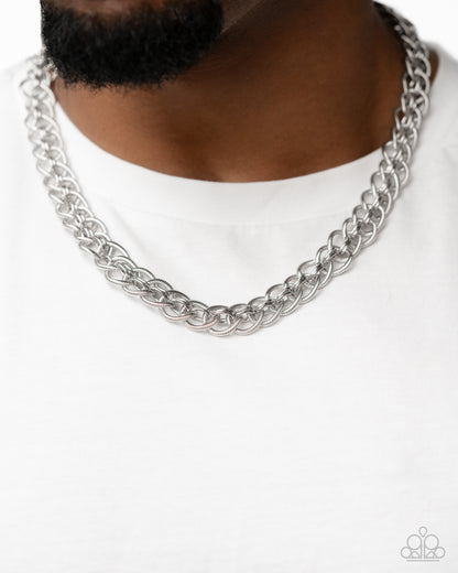 Coiled Conviction - Silver Urban Chain Necklace - Paparazzi Accessories