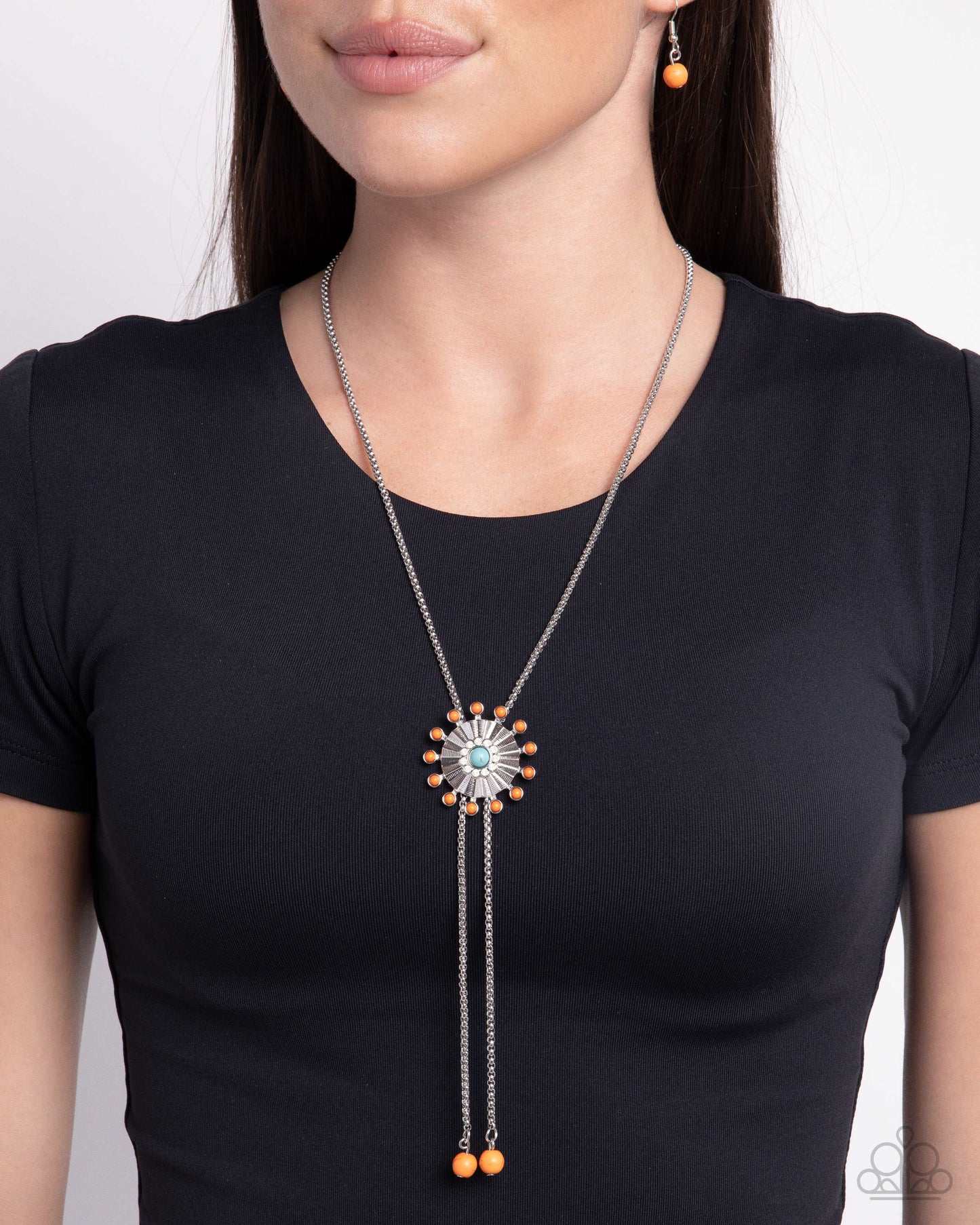 Desert Dalliance - Orange Necklace - Paparazzi Accessories