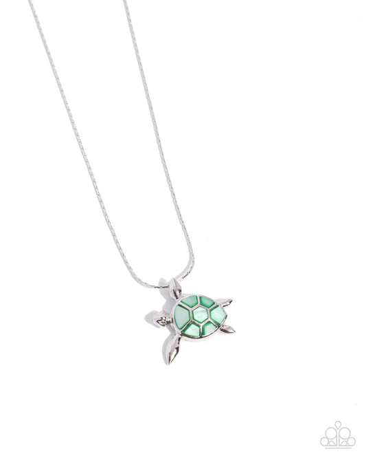 Sea Turtle Statement - Green Necklace - Paparazzi Accessories